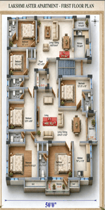 Project Image of 915.0 - 1460.0 Sq.ft 2 BHK Apartment for buy in Sri Lakshmi Aster