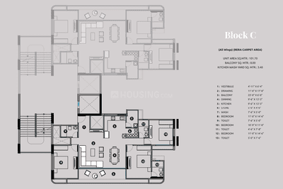 Project Image of 1083.17 - 1487.57 Sq.ft 3 BHK Apartment for buy in Tryksha Beaufort Park
