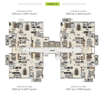 Project Image of 3720.0 - 4065.0 Sq.ft 4 BHK Duplex for buy in Sattva Magnificia