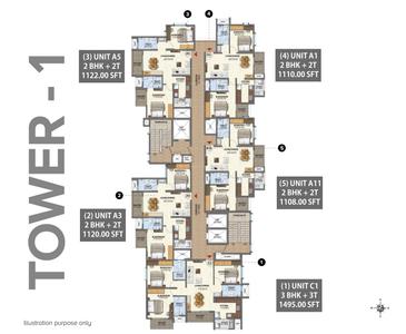 Project Image of 1096.0 - 3004.0 Sq.ft 2 BHK Apartment for buy in Meenakshi High Life Towers