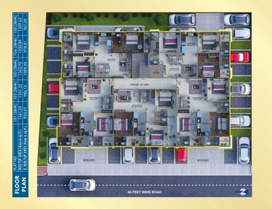 Project Image of 1297.65 - 1362.75 Sq.ft 3 BHK Apartment for buy in Bagariya Sadhana Residency IV