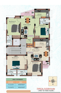 Project Image of 833.0 - 940.0 Sq.ft 2 BHK Apartment for buy in Rajus Fortune