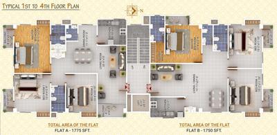 Project Image of 1750.0 - 1775.0 Sq.ft 3 BHK Apartment for buy in Unique Abode