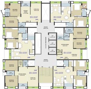 Project Image of 646.27 - 940.0 Sq.ft 2 BHK Apartment for buy in Friends Aroma Heights