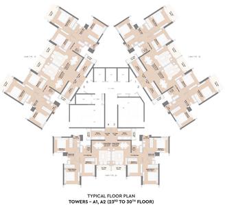 Project Image of 634.0 - 1196.0 Sq.ft 2 BHK Apartment for buy in Sunteck Beach Residences