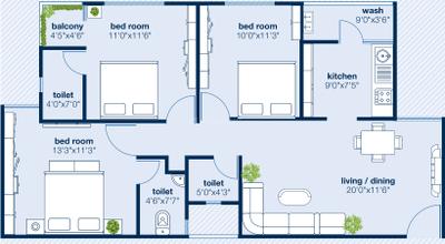 Project Image of 545.0 - 848.0 Sq.ft 2 BHK Apartment for buy in Shree Hari Nakshatra Residency 2