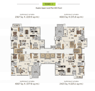 Project Image of 3720.0 - 4065.0 Sq.ft 4 BHK Duplex for buy in Sattva Magnificia