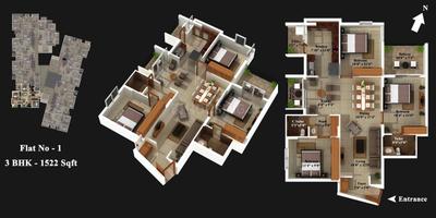 Project Image of 1184.0 - 2497.0 Sq.ft 2 BHK Apartment for buy in Mahabaleshwara Classique Pearl