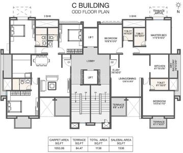Project Image of 1605 Sq.ft 3 BHK Apartment / Flat for sale in Baner for Rs. 22000000