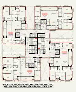 Project Image of 2526.83 - 4631.6 Sq.ft 4 BHK Apartment for buy in Sun The Quad