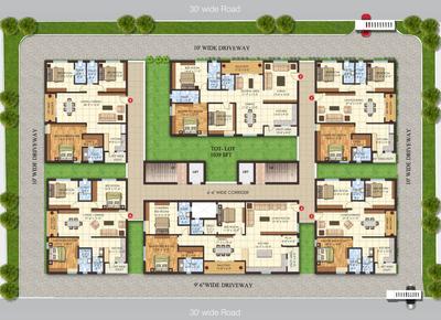 Project Image of 0.0 - 2450.0 Sq.ft 3 BHK Apartment for buy in Sahiti Sri Vidhya Ambrosia