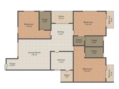 Project Image of 2430.0 - 4980.0 Sq.ft 3 BHK Apartment for buy in Golden Homestead