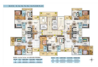 Project Image of 787.0 - 965.0 Sq.ft 2 BHK Apartment for buy in Sunrise Rashmi Heights