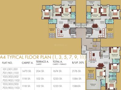 Project Image of 958.0 - 1094.0 Sq.ft 3 BHK Apartment for buy in Khinvasara Aranyeshwar Park Phase II