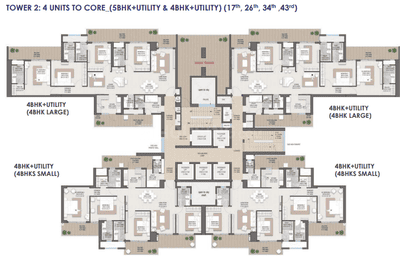 Project Image of 2180.0 - 3564.819 Sq.ft 3 BHK Apartment for buy in Levante Residences