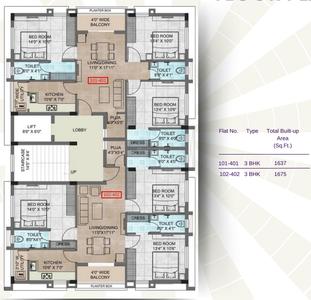 Project Image of 1637.0 - 1675.0 Sq.ft 3 BHK Apartment for buy in Regina Residency