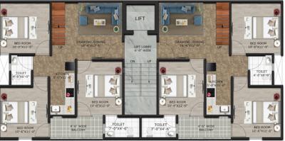 Project Image of 776.0 - 1584.0 Sq.ft 2 BHK Apartment for buy in Aambesten Twin Celestial