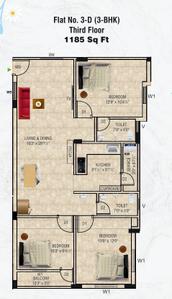 Project Image of 1071.0 - 1360.0 Sq.ft 2 BHK Apartment for buy in Minerva Vasantham
