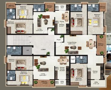 Project Image of 1150.0 - 1870.0 Sq.ft 2 BHK Apartment for buy in Sukras French Castle