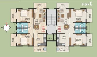 Project Image of 1243.0 - 1646.0 Sq.ft 1 BHK Apartment for buy in CV Darius Paradise Phase II