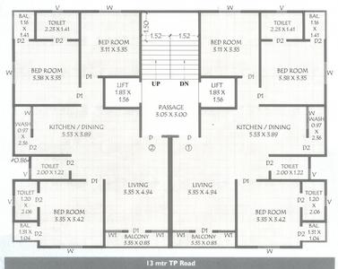 Project Image of 0.0 - 813.43 Sq.ft 3 BHK Apartment for buy in Shree Henil Heights Tower A