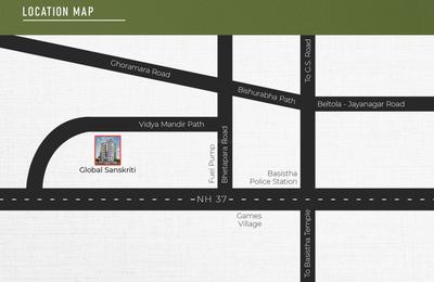 Project Image of 1360.0 - 1450.0 Sq.ft 3 BHK Apartment for buy in Global Sanskriti