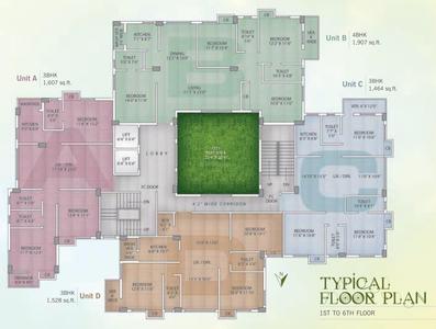 Project Image of 1464.0 - 1907.0 Sq.ft 3 BHK Apartment for buy in Vishnu Primus