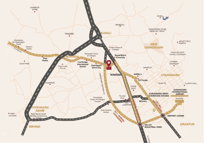 Project Image of 1910 Sq.ft 3 BHK Apartment / Flat for sale in Bhago Majra for Rs. 10505000