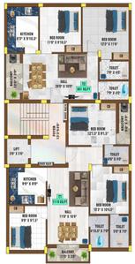 Project Image of 901.0 - 1119.0 Sq.ft 2 BHK Apartment for buy in Bharathi Magnus Apartments