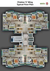 Project Image of 0.0 - 1665.0 Sq.ft 3 BHK Apartment for buy in Ajmera Pristine