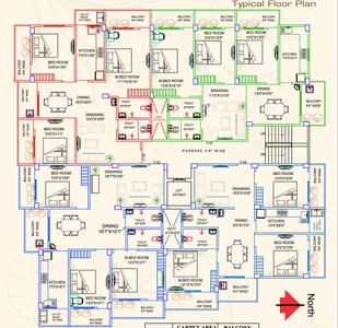 Project Image of 900.0 - 1051.0 Sq.ft 3 BHK Apartment for buy in Shri Balajee Bhanu Regency
