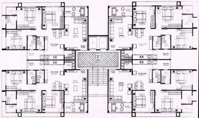 Radhe Vraj Skyline A Cluster Plan from 1st to 7th Floor 1