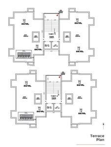 Ram Prashanti Twin Block A Cluster Plan for Terrace Floor 1