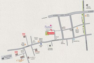 Shreeyog Builders And Land Developers Shreepadma Apartment Location Plan 1
