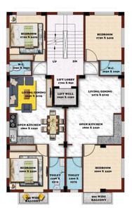 Newtown Vastu 2 Vastu 2 Cluster Plan from 1st to 4th Floor 1
