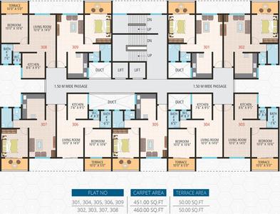 Project Image of 357.0 - 463.0 Sq.ft 1 BHK Apartment for buy in Akash Sunrise City