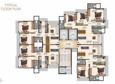 Project Image of 675.0 - 890.0 Sq.ft 2 BHK Apartment for buy in Jet Triveni Heights