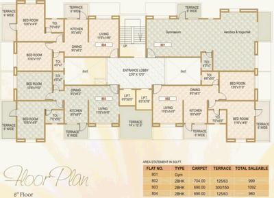Project Image of 980.0 - 1092.0 Sq.ft 2 BHK Apartment for buy in Garve Amora Homes