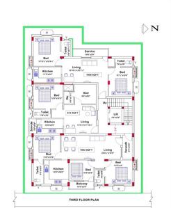 Project Image of 874.0 - 1373.0 Sq.ft 2 BHK Apartment for buy in Live Radha Flats