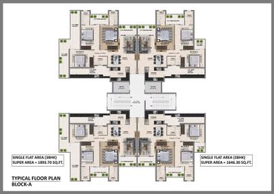 Project Image of 1700.0 - 1900.0 Sq.ft 3 BHK Apartment for buy in Aetro Heights