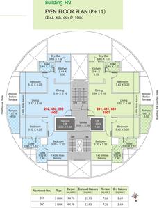 Project Image of 573.0 - 838.0 Sq.ft 2 BHK Apartment for buy in Kumar Corp Park Infinia Phase III