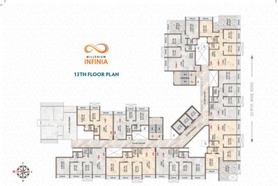 Project Image of 447.67 - 1917.16 Sq.ft 1 BHK Apartment for buy in Millenium Infinia