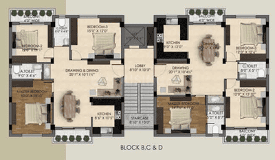 Project Image of 1021.0 - 1249.0 Sq.ft 2 BHK Apartment for buy in Alaka Amrut Enclave