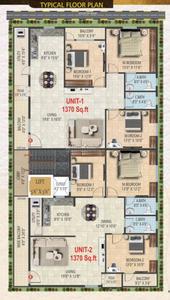 Project Image of 0.0 - 1370.0 Sq.ft 3 BHK Apartment for buy in A6 Residency