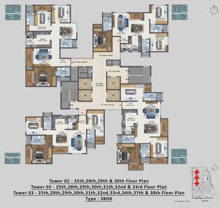 Project Image of 1794.0 - 5143.0 Sq.ft 2.5 BHK Apartment for buy in Sattva Aangane