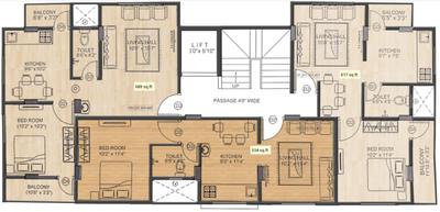 Project Image of 396.11 - 510.42 Sq.ft 1 BHK Apartment for buy in M And M Morya