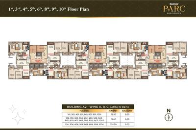 Project Image of 834.0 - 1168.0 Sq.ft 2 BHK Apartment for buy in Kumar Parc Residences
