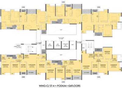 Project Image of 596.0 - 1052.0 Sq.ft 2 BHK Apartment for buy in Rustomjee Urbania Azziano