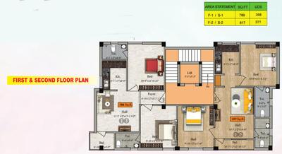 Project Image of 789.0 - 817.0 Sq.ft 2 BHK Apartment for buy in Shree Ample Apartment