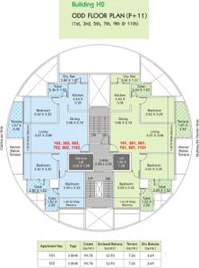 Project Image of 573.0 - 838.0 Sq.ft 2 BHK Apartment for buy in Kumar Corp Park Infinia Phase III